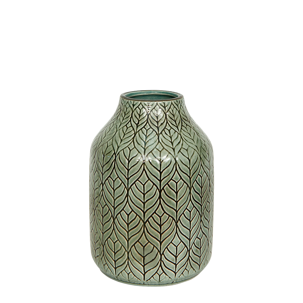DANNICKA - Ceramic vase L13 x H19 - Grey or Blue