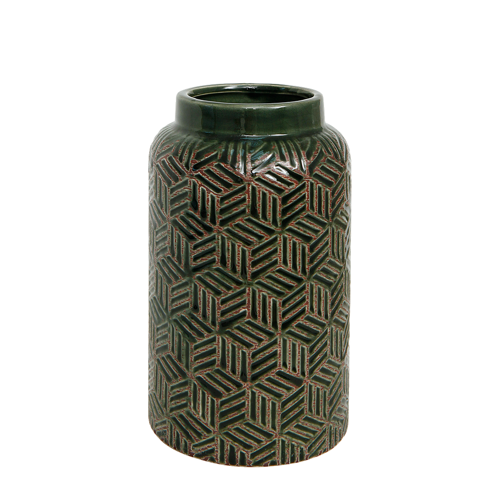 DANNICKA - Ceramic vase L13 x H22 - Green or White