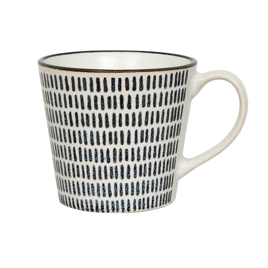 Graphic mug L13 x H10 - White and black