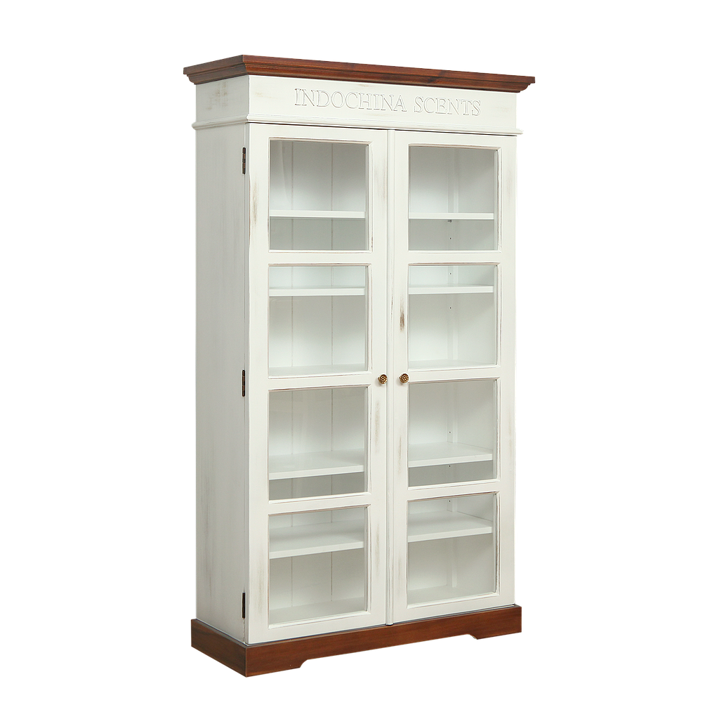 SCENTS - Cabinet L90 x H157 - Shabby white and washed antic