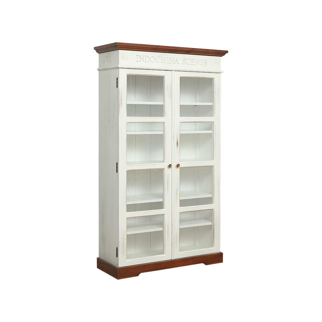 SCENTS - Cabinet L90 x H157 - Shabby white and washed antic