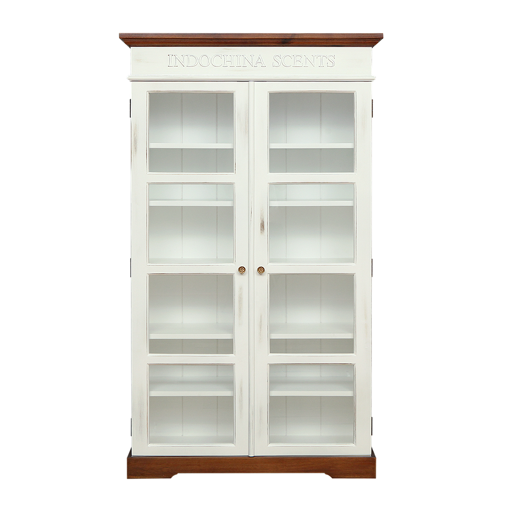 SCENTS - Cabinet L90 x H157 - Shabby white and washed antic