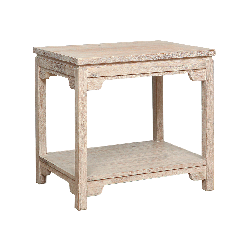 XIAN - Side table L60 x H60 - Whitened acacia