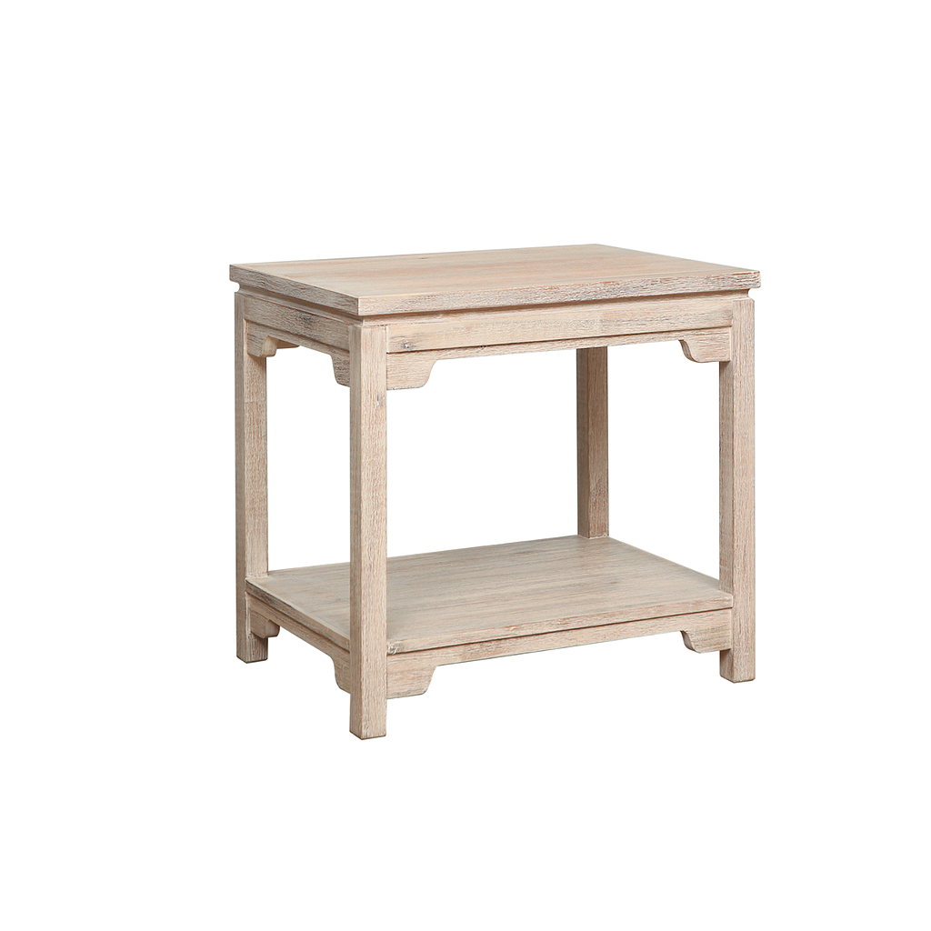 XIAN - Side table L60 x H60 - Whitened acacia