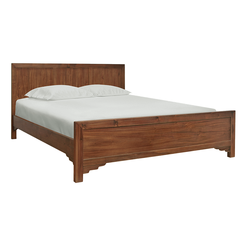 Queen size bed 160x200 - Washed antic