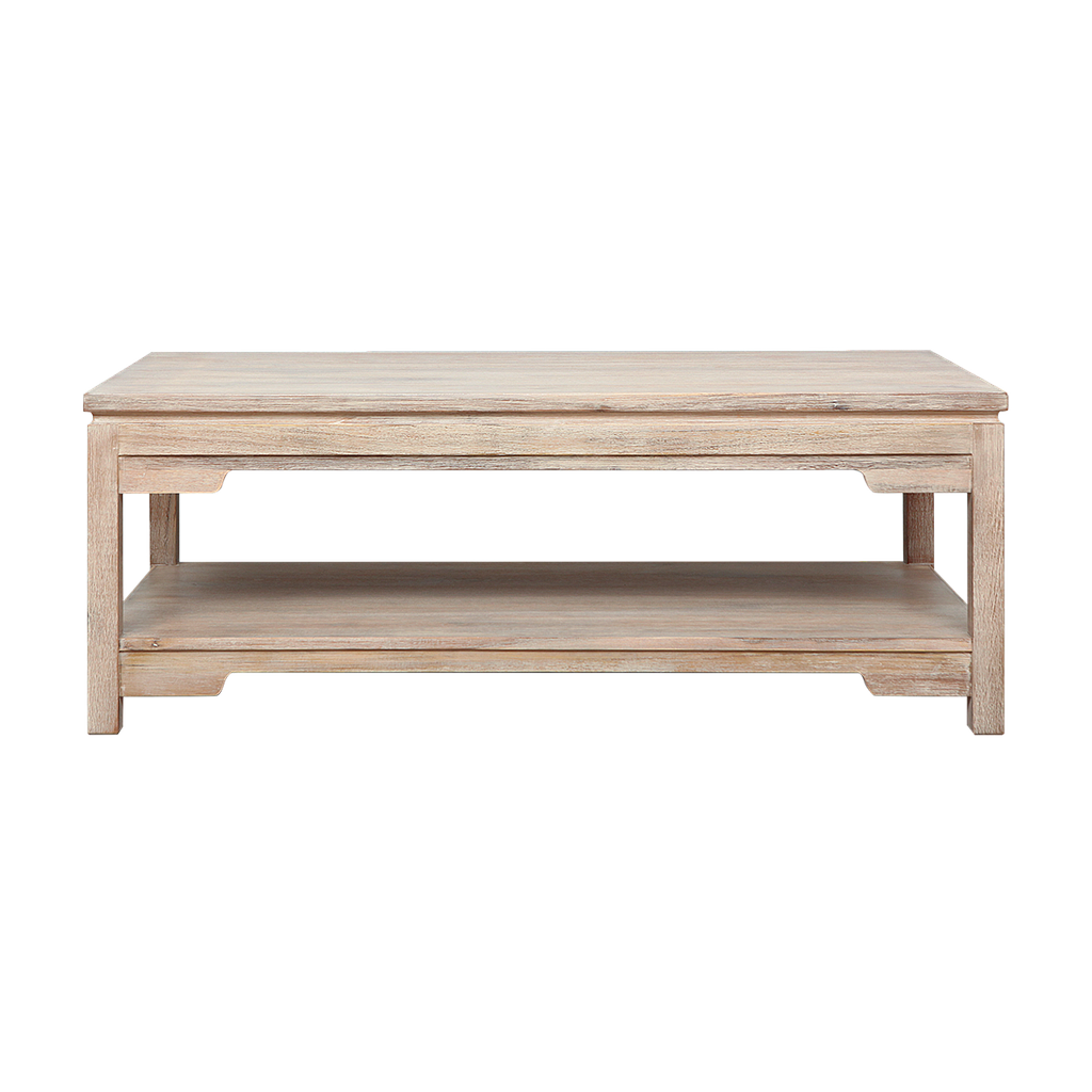 XIAN - Coffee table L120 x H46 - Whitened acacia