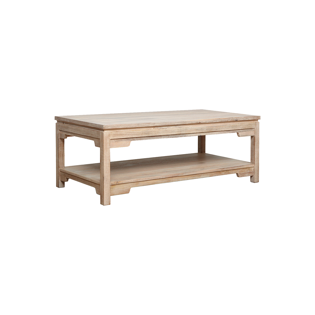 XIAN - Coffee table L120 x H46 - Whitened acacia