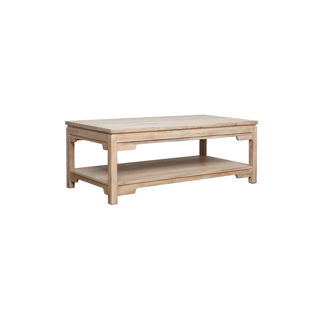 XIAN - Coffee table L120 x W60 - Whitened acacia