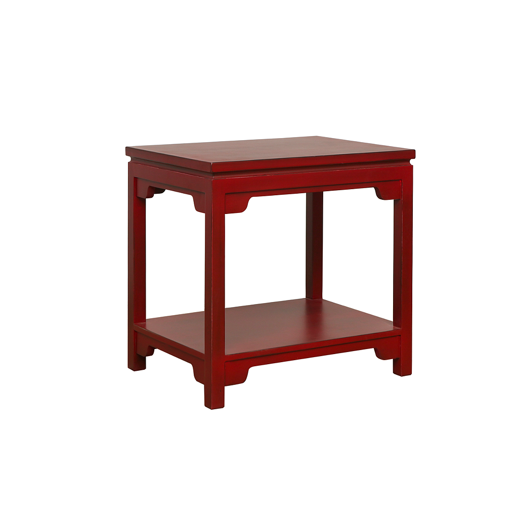 XIAN - Side table L60 x H60 - Patina chinese red