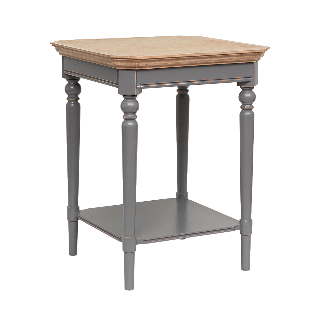 ODON - Side table L50 x H65 - Brocante pearl grey and Toffee