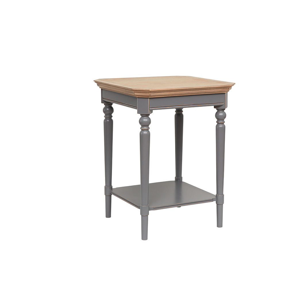 ODON - Side table L50 x H65 - Brocante pearl grey and Toffee