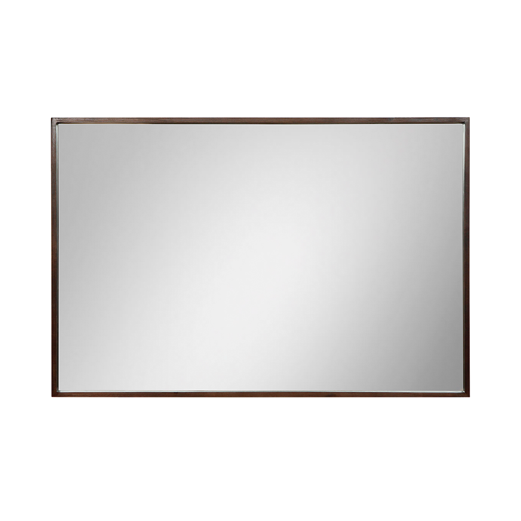 CLARA - Mirror with thin frame 120 x 80 - Mokka