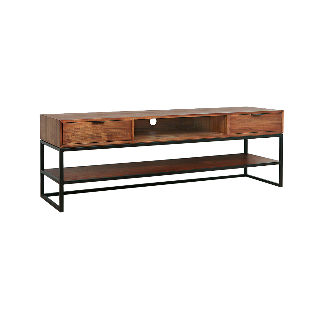HARPA - TV stand L160 - Washed antic and Matt black