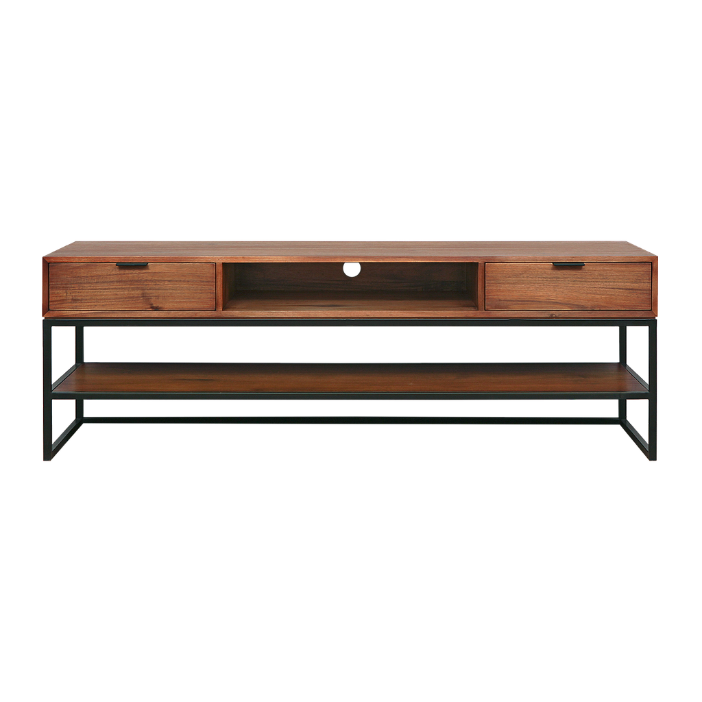 HARPA - TV stand L160 - Washed antic and Matt black