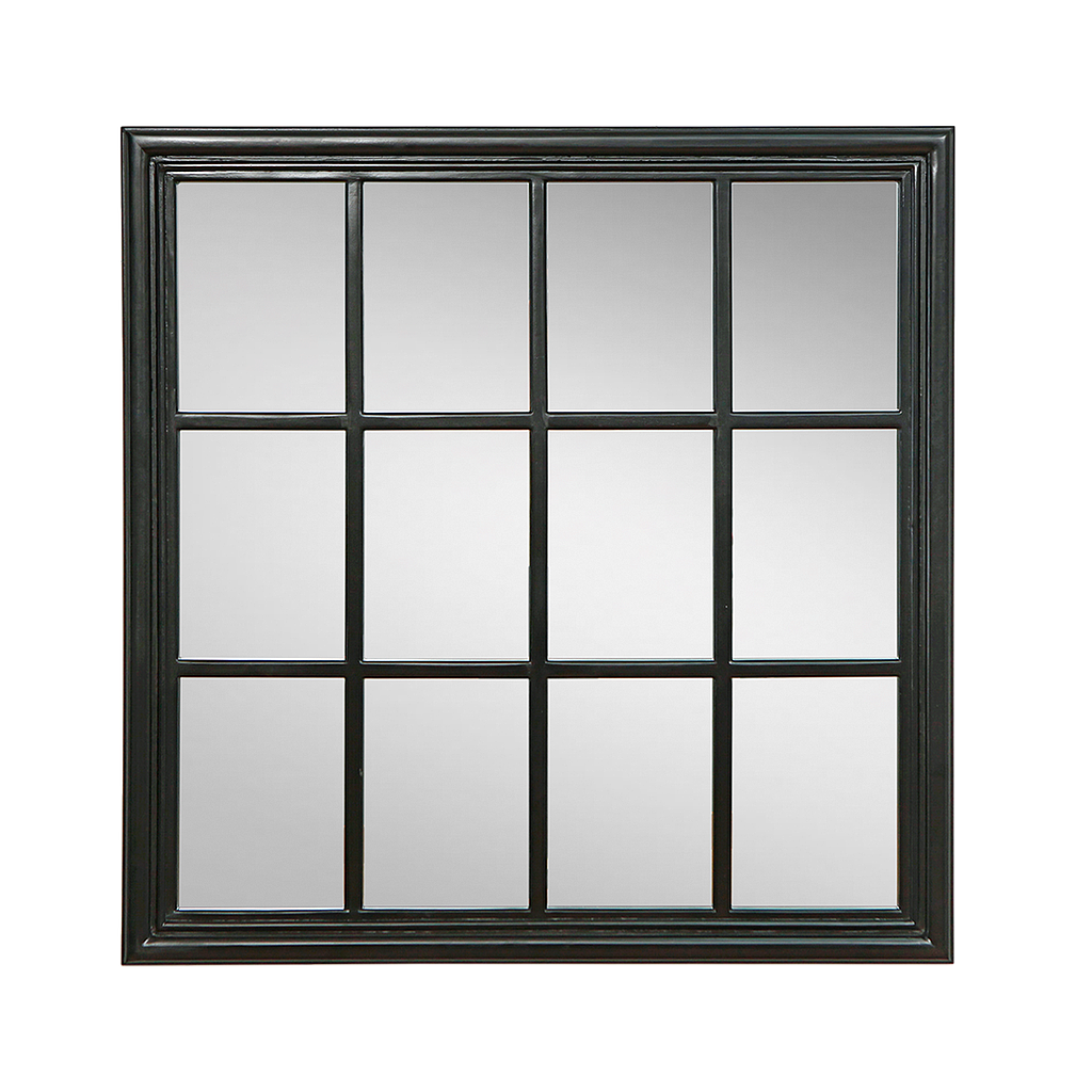 LAURE - Square window mirror 90 x 90 - Black