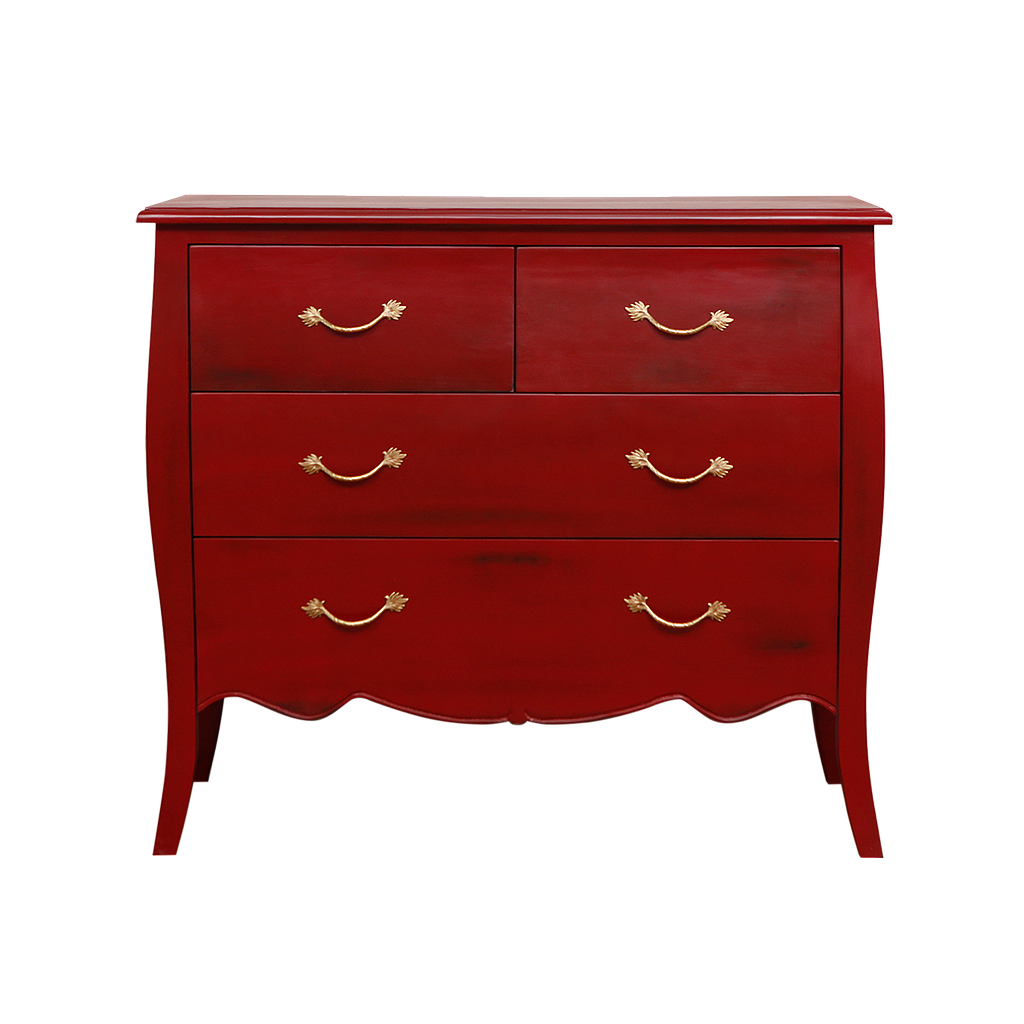 CLARCK - Chest of drawers L108 x H95 - Patina chinese red