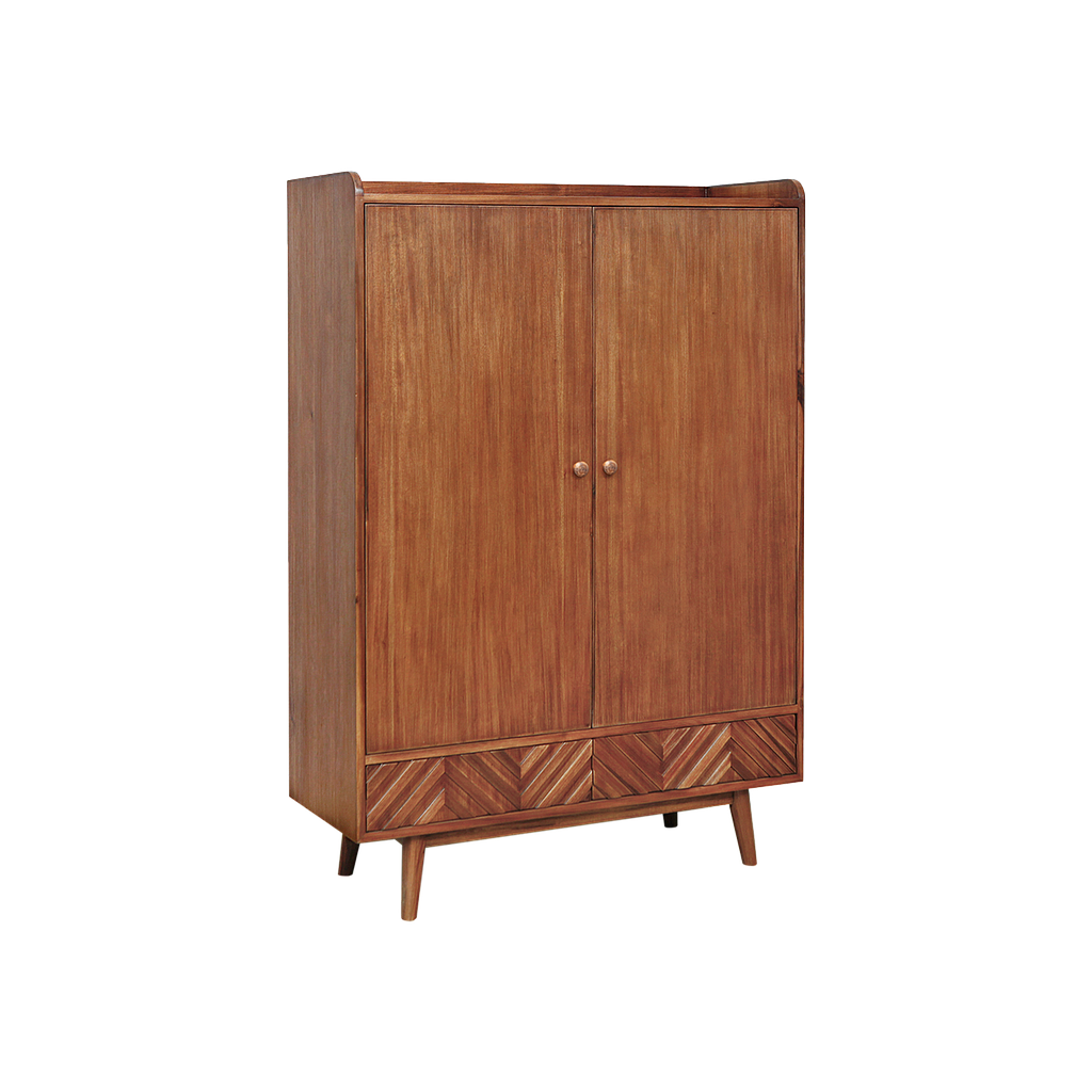 PORTO - Shoe cabinet L90 x H132 - Washed antic
