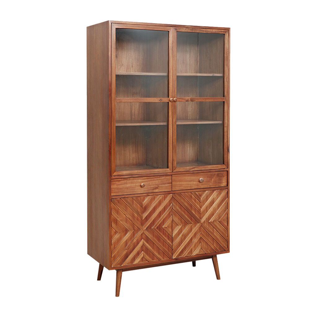 PORTO - Display cabinet L97 x H190 - Washed antic