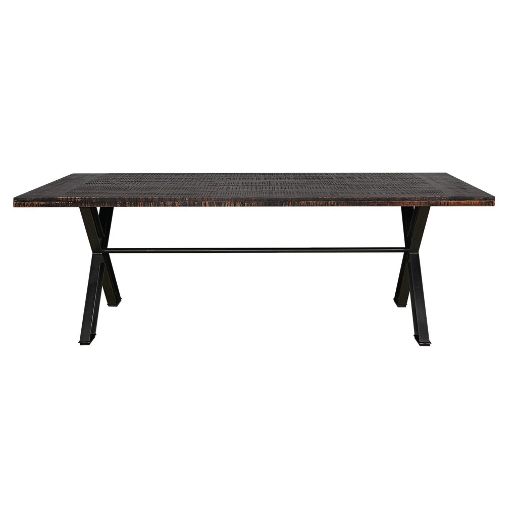 BALTIMORE - Dining table L220 x W100 - Patina black and Black scraped