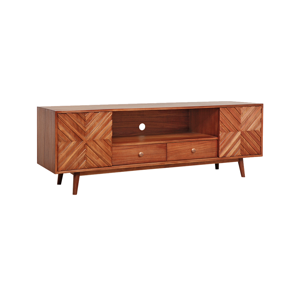 PORTO - TV stand L160 x H55 - Washed antic