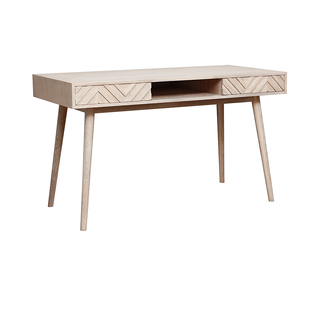 PORTO - Desk L130 x W60 - Whitened acacia