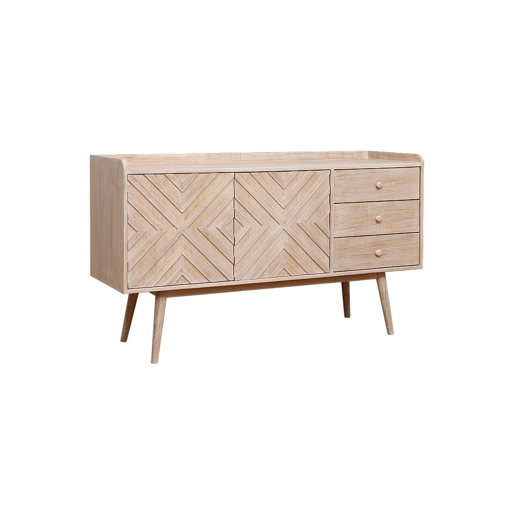 PORTO - Sideboard L135 - Whitened acacia