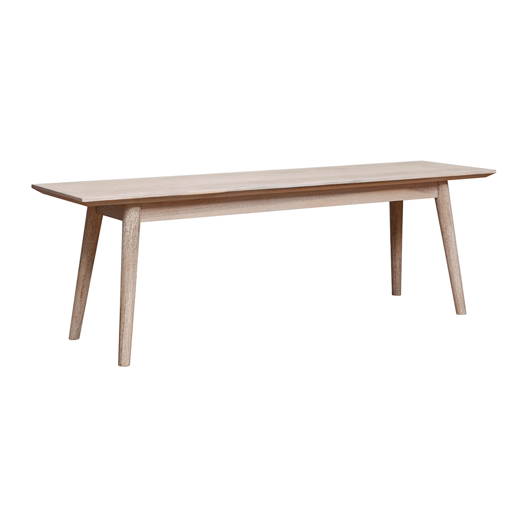 PORTO - Bench L140 - Whitened acacia