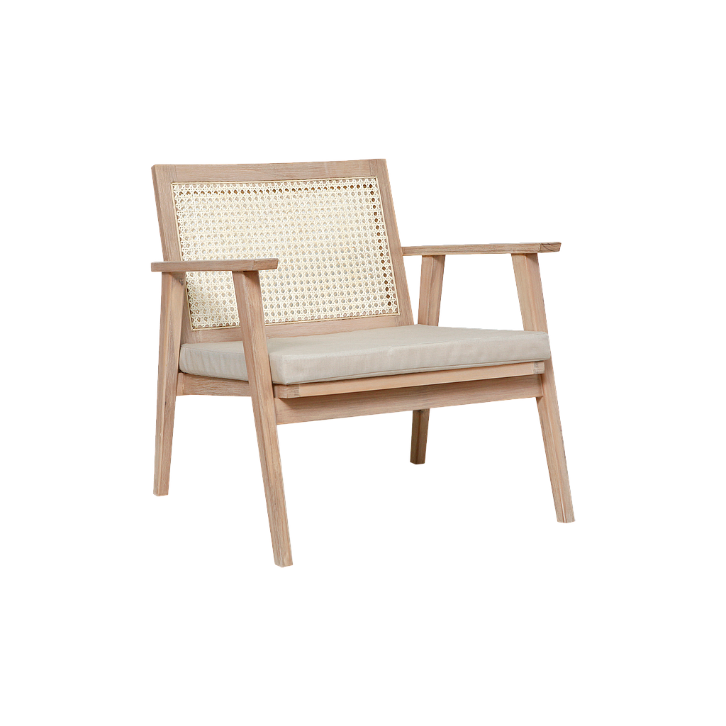 KAYLEE - Armchair - Toffee and Light grey cushion