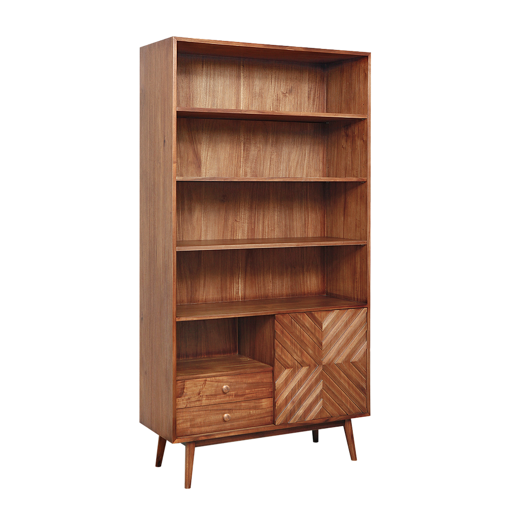 PORTO - Bookcase L100 x H190 - Washed antic