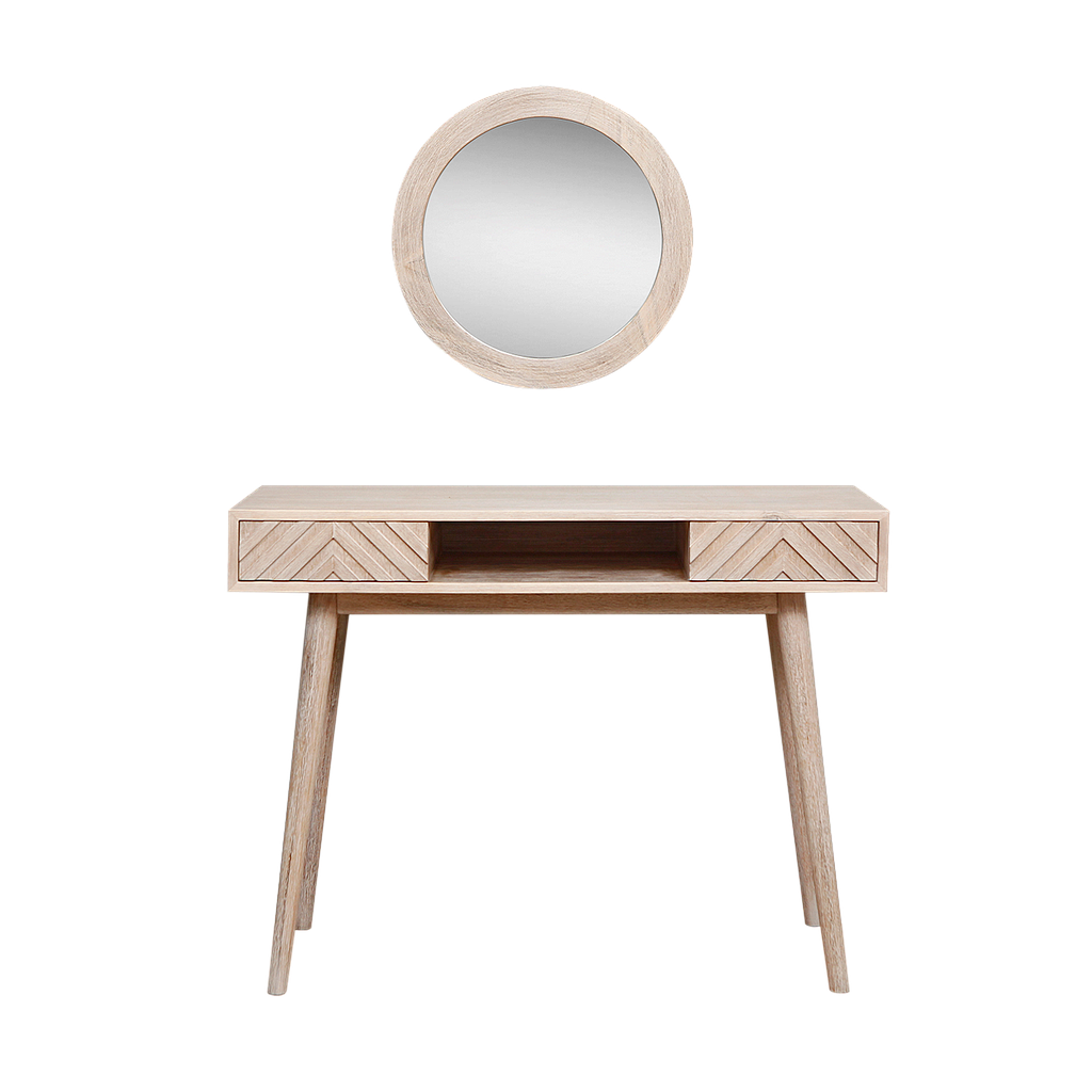 PORTO - Dressing table L100 x W45 - Whitened acacia