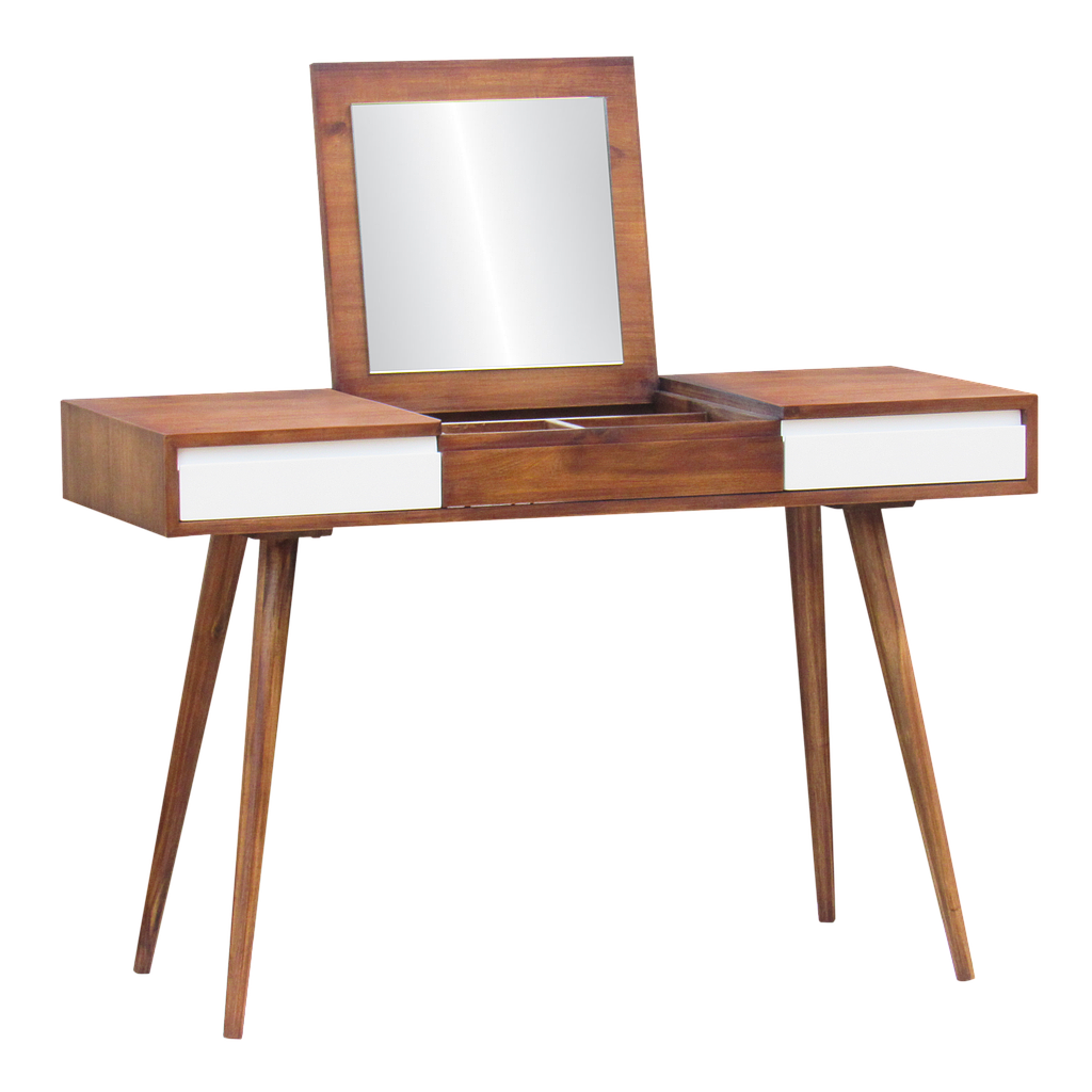 HELSINKI Dressing table L115 x W48 Washed antic and White lacquer