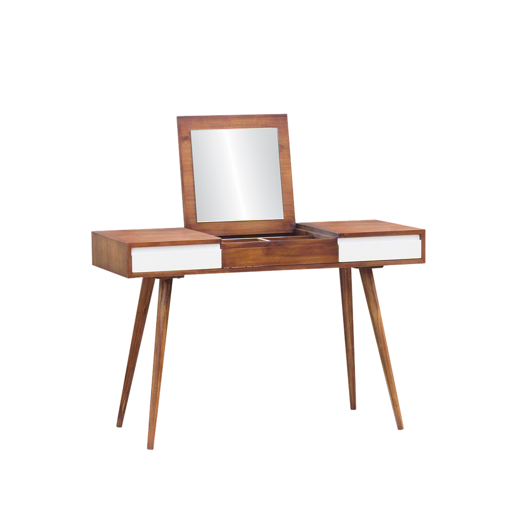 HELSINKI - Dressing table L115 x W48 - Washed antic and White lacquer