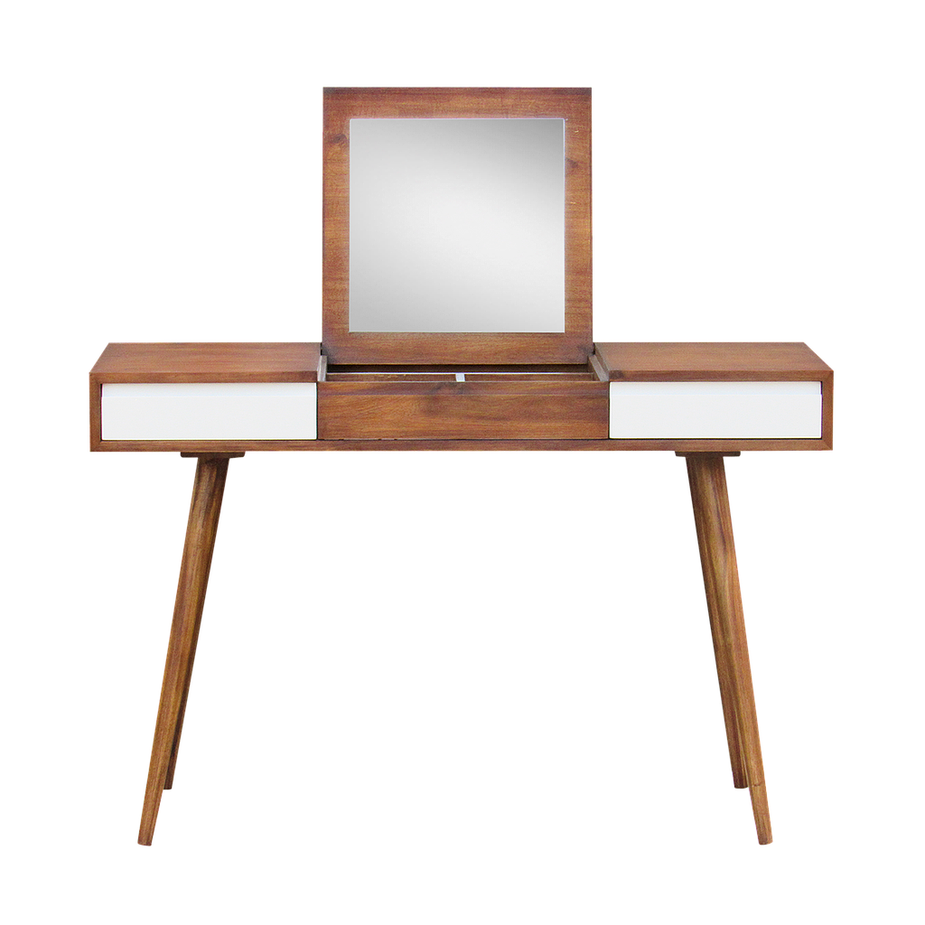 HELSINKI - Dressing table L115 x W48 - Washed antic and White lacquer