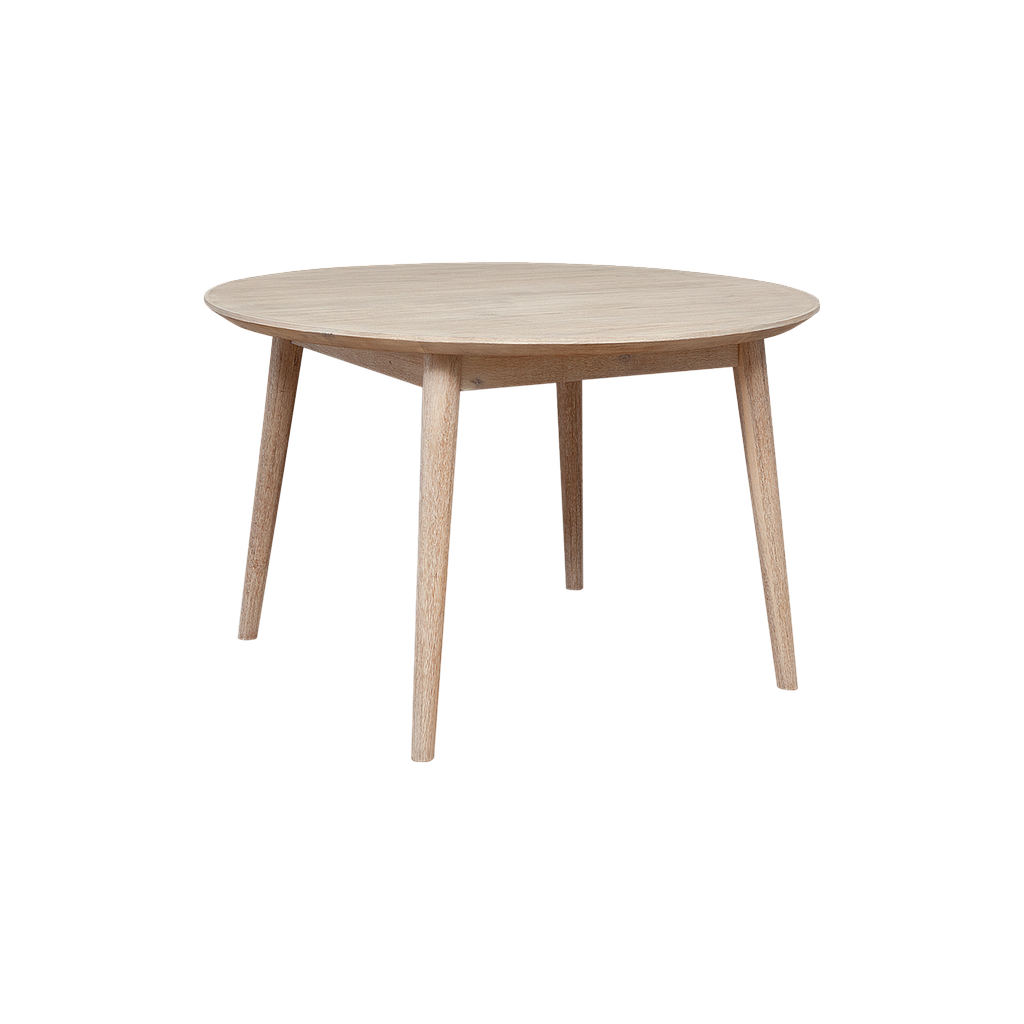 PORTO - Dining table Diam.120 - Whitened acacia