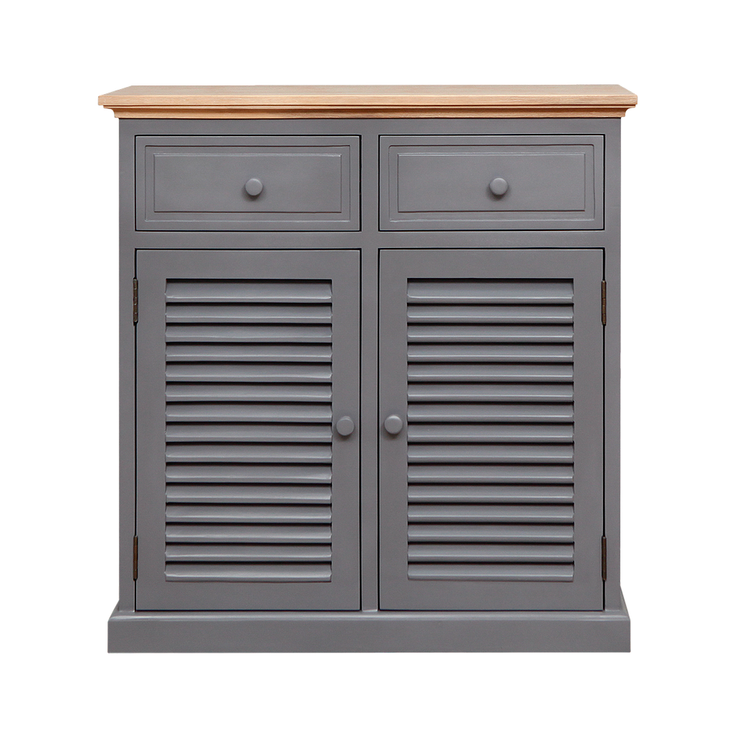 TRACY - Bathroom cabinet L83 x H86 - Pearl grey and Toffee