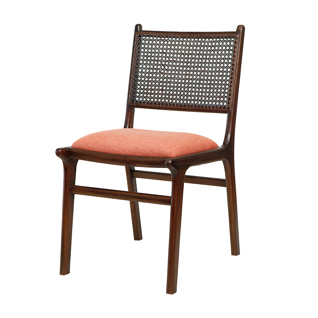 INOA - Chair - Mokka, Stained cane and Orange cover
