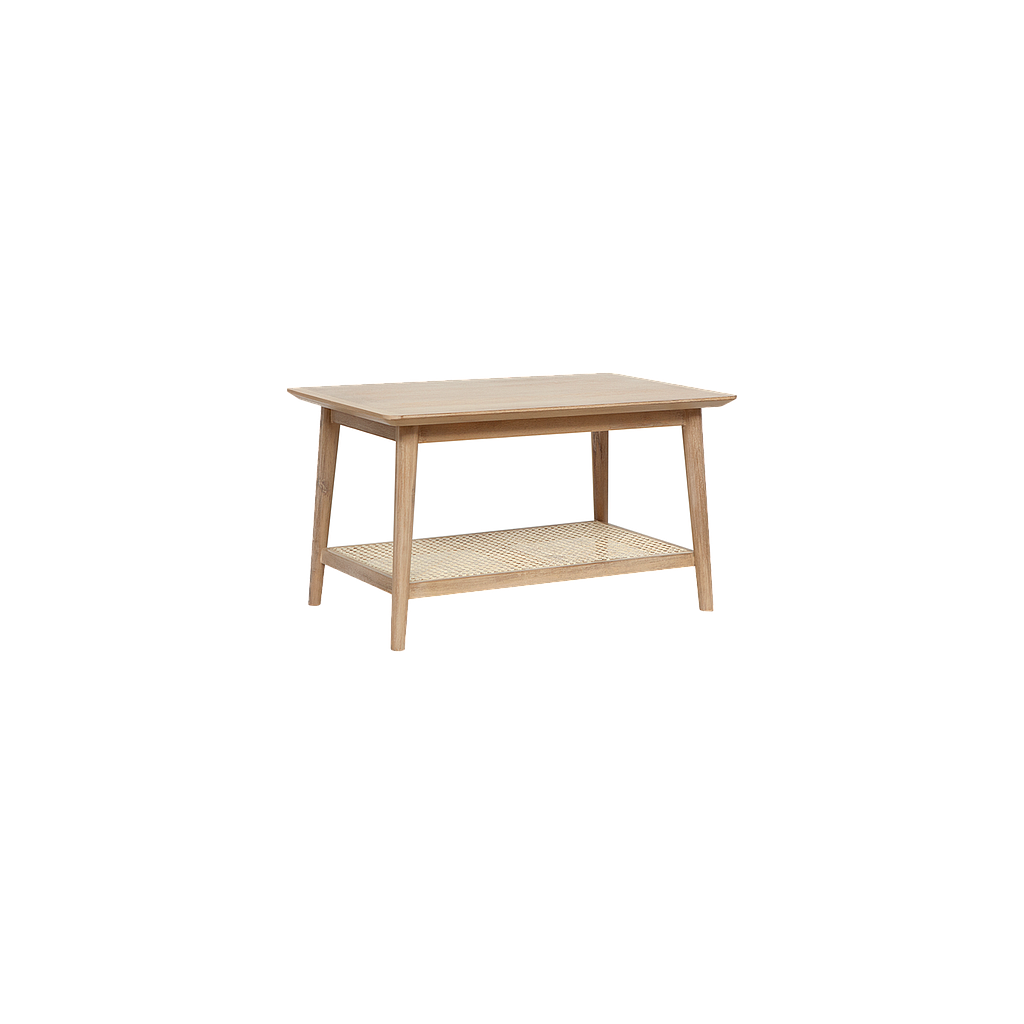Coffee table L80 x W50 - Toffee and Natural cane