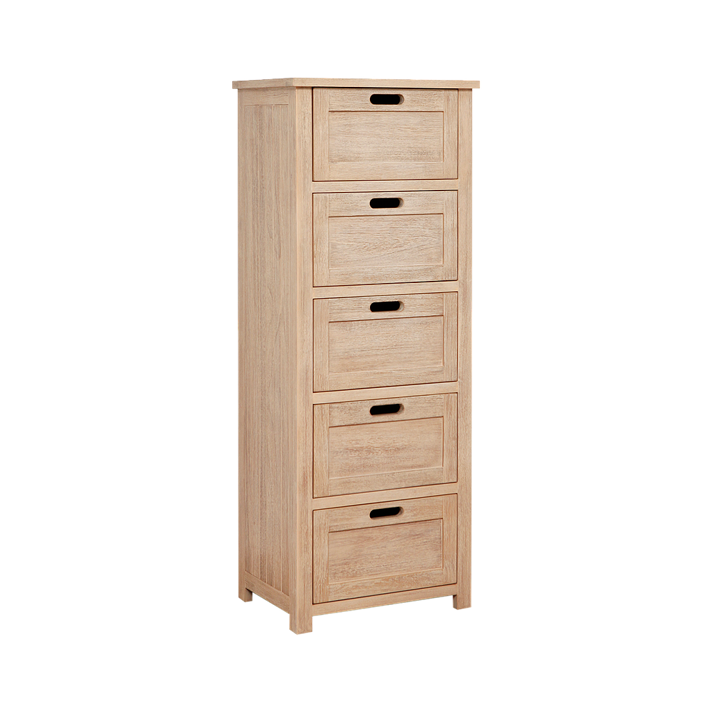 DANE - Chest of drawers L50 x H129 - Toffee
