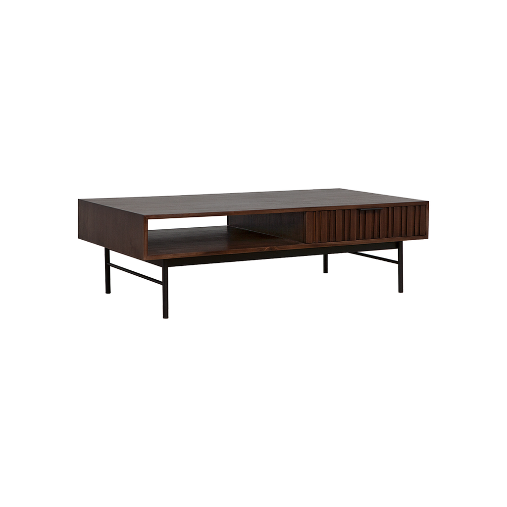 MATTEO - Coffee table - L120 x W60 - Mokka and Matt black