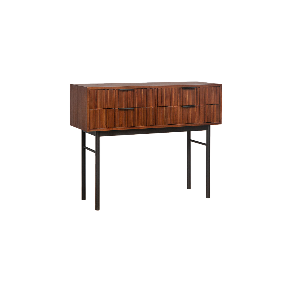 MATTEO - Console table L97 - Washed antic and Matt black