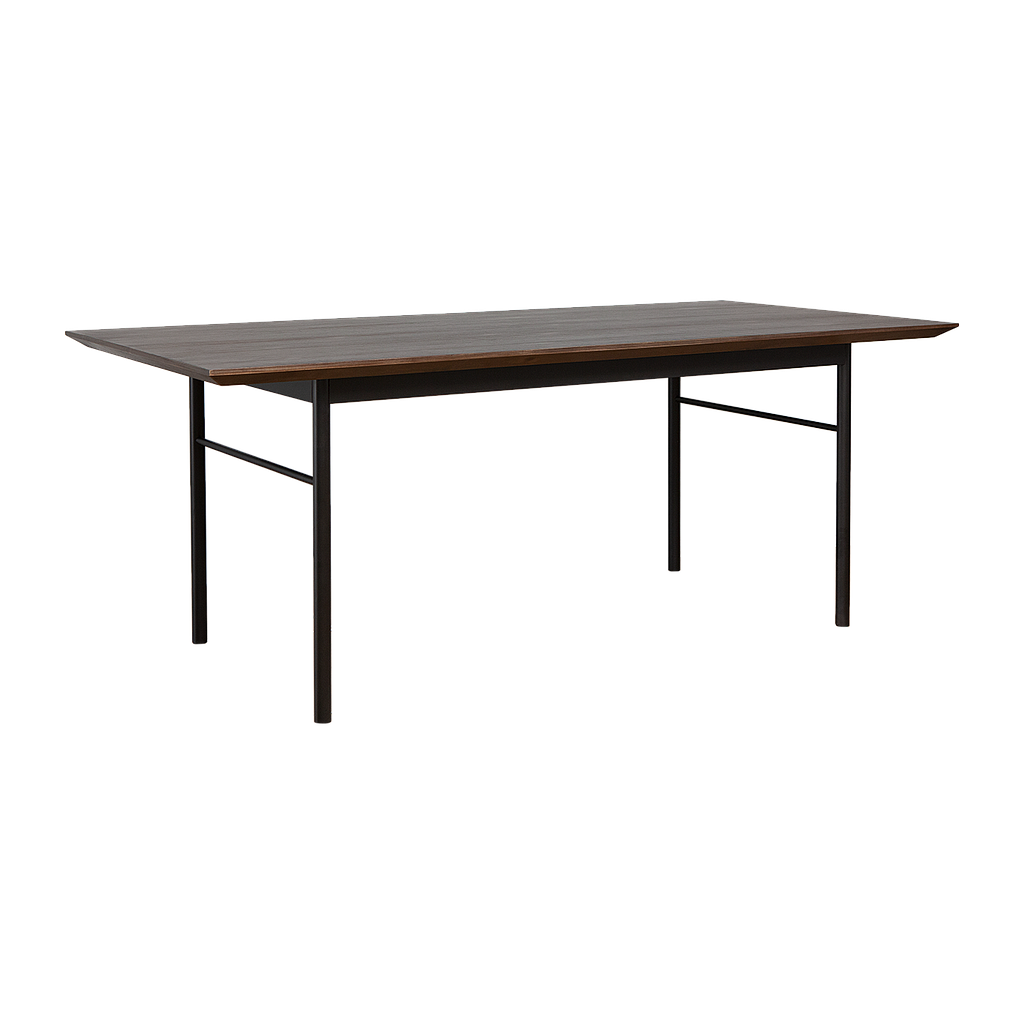 MATTEO - Dining table L190 x W90 - Mokka and Matt black
