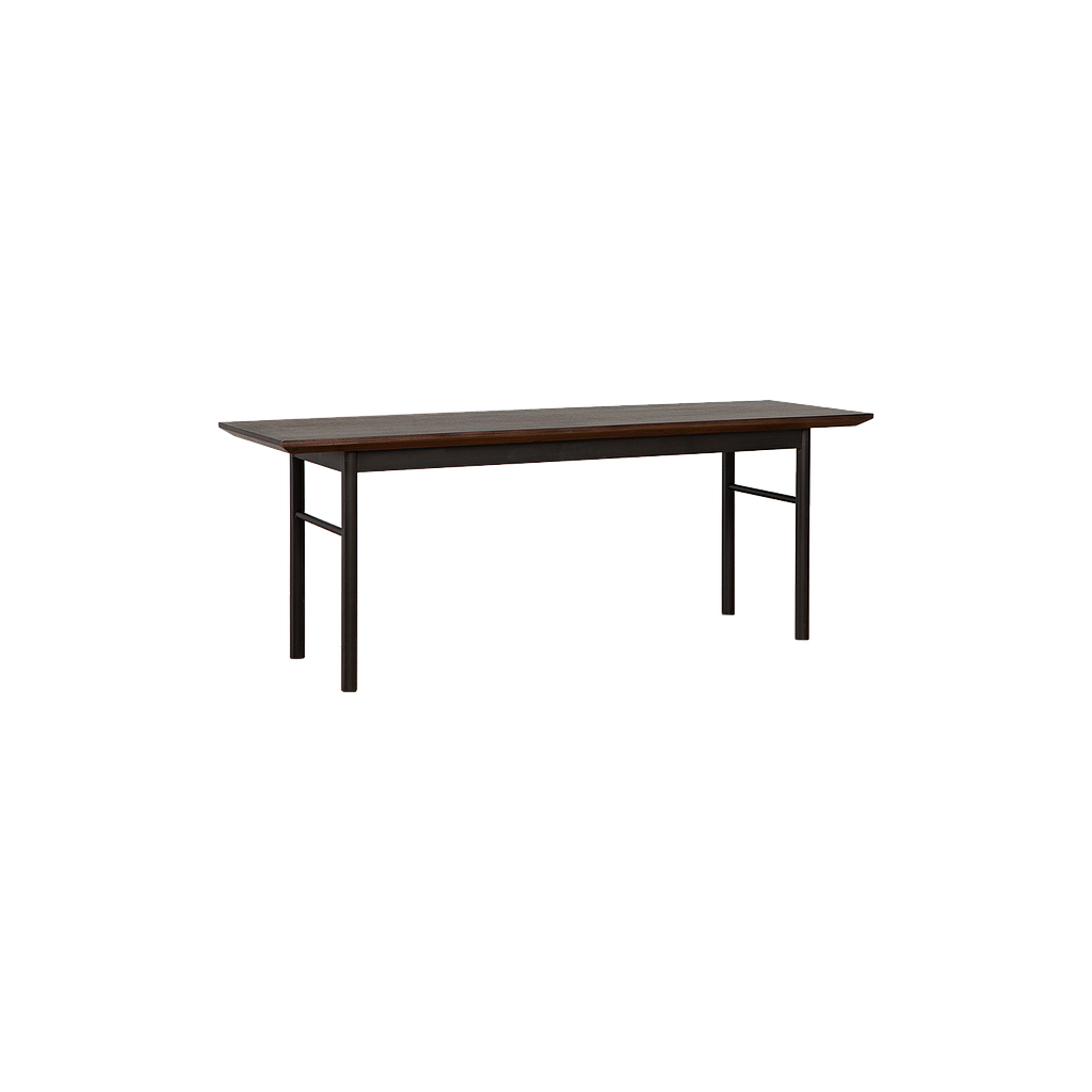 MATTEO - Bench L120 - Mokka and Matt black