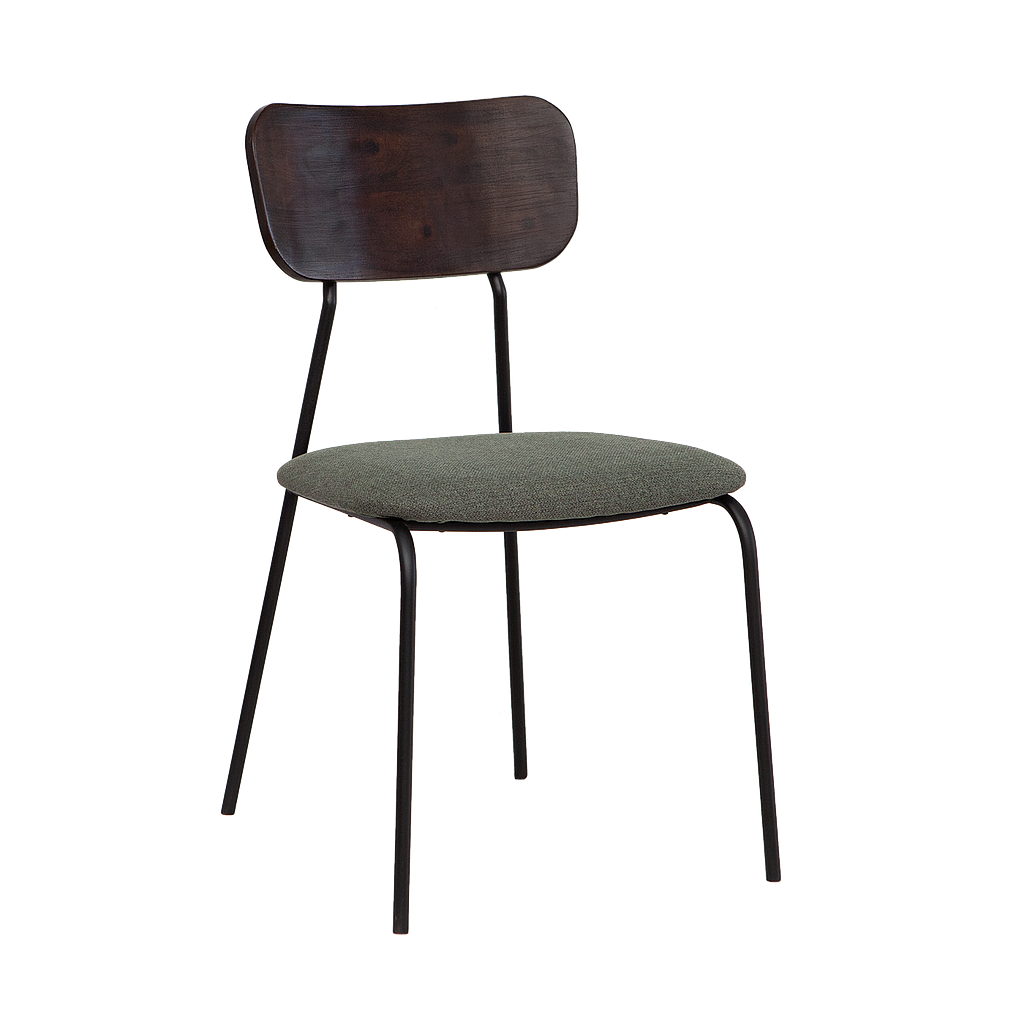 MATTEO - Chair - Matt black, Mokka and Smokey green cover