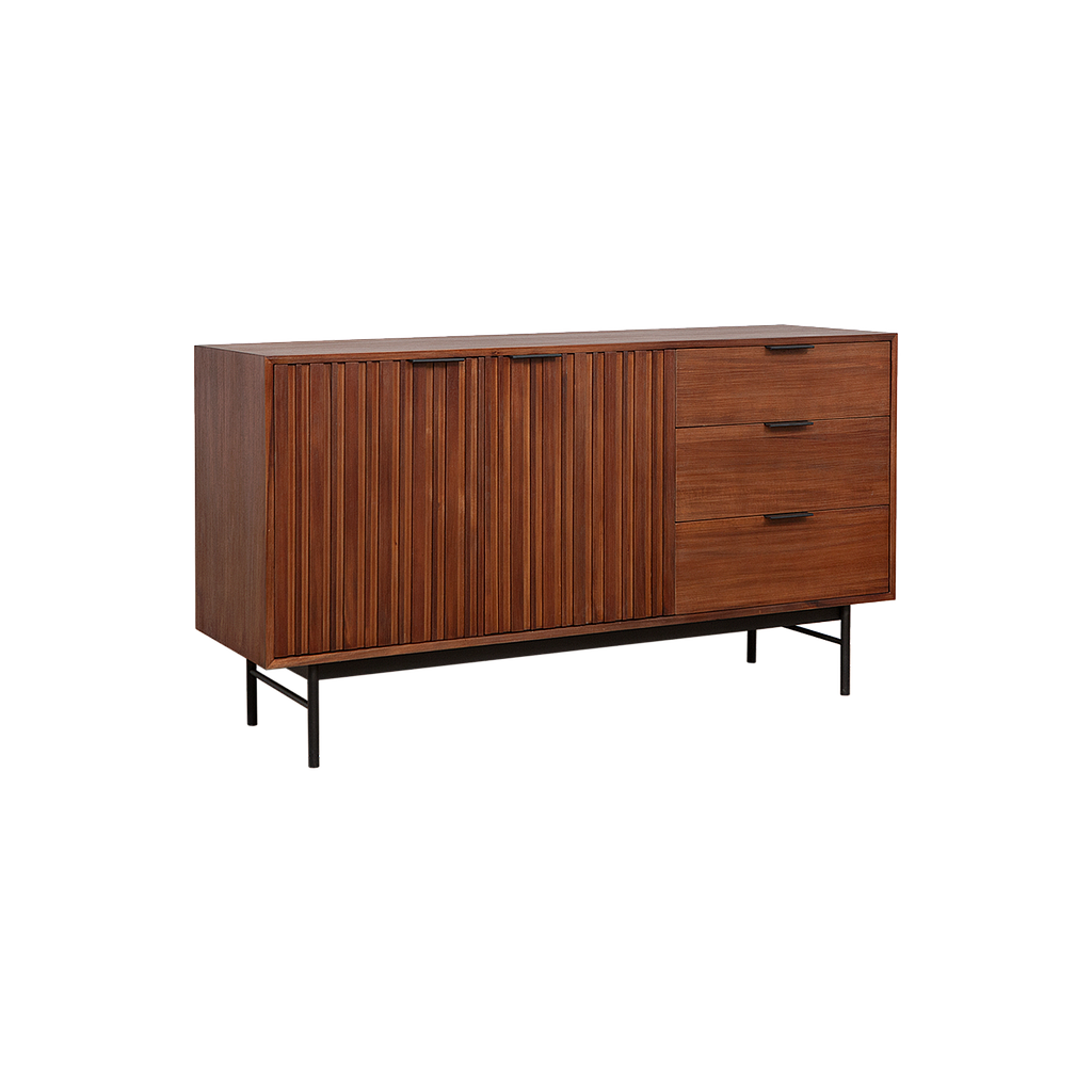 MATTEO - Sideboard L134 - Washed antic and Matt black