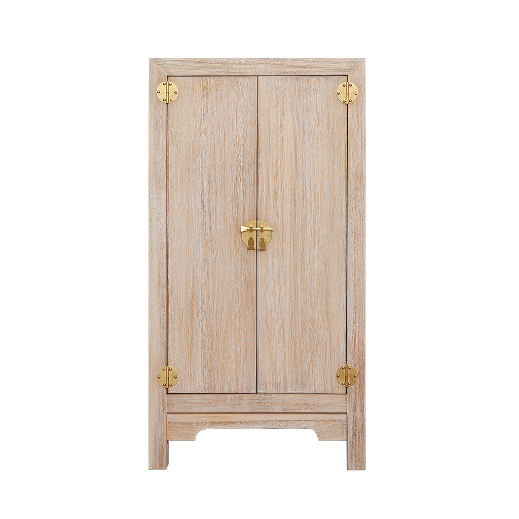 XIAN - Cabinet L60 x H115 - Whitened acacia