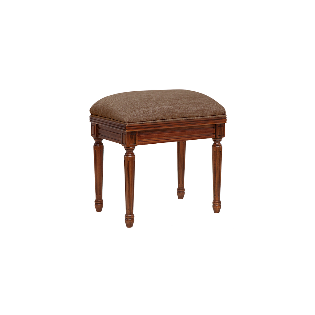 ORLEANS - Stool H45 - Washed antic and Brown cover