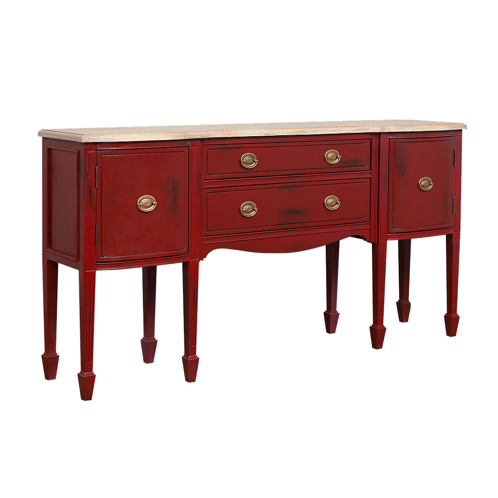 ELODIE - Console table L162 - Patina chinese red and Toffee