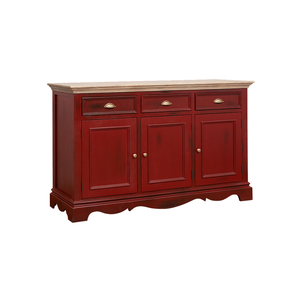 HELENA - Sideboard L140 - Patina chinese red and Toffee