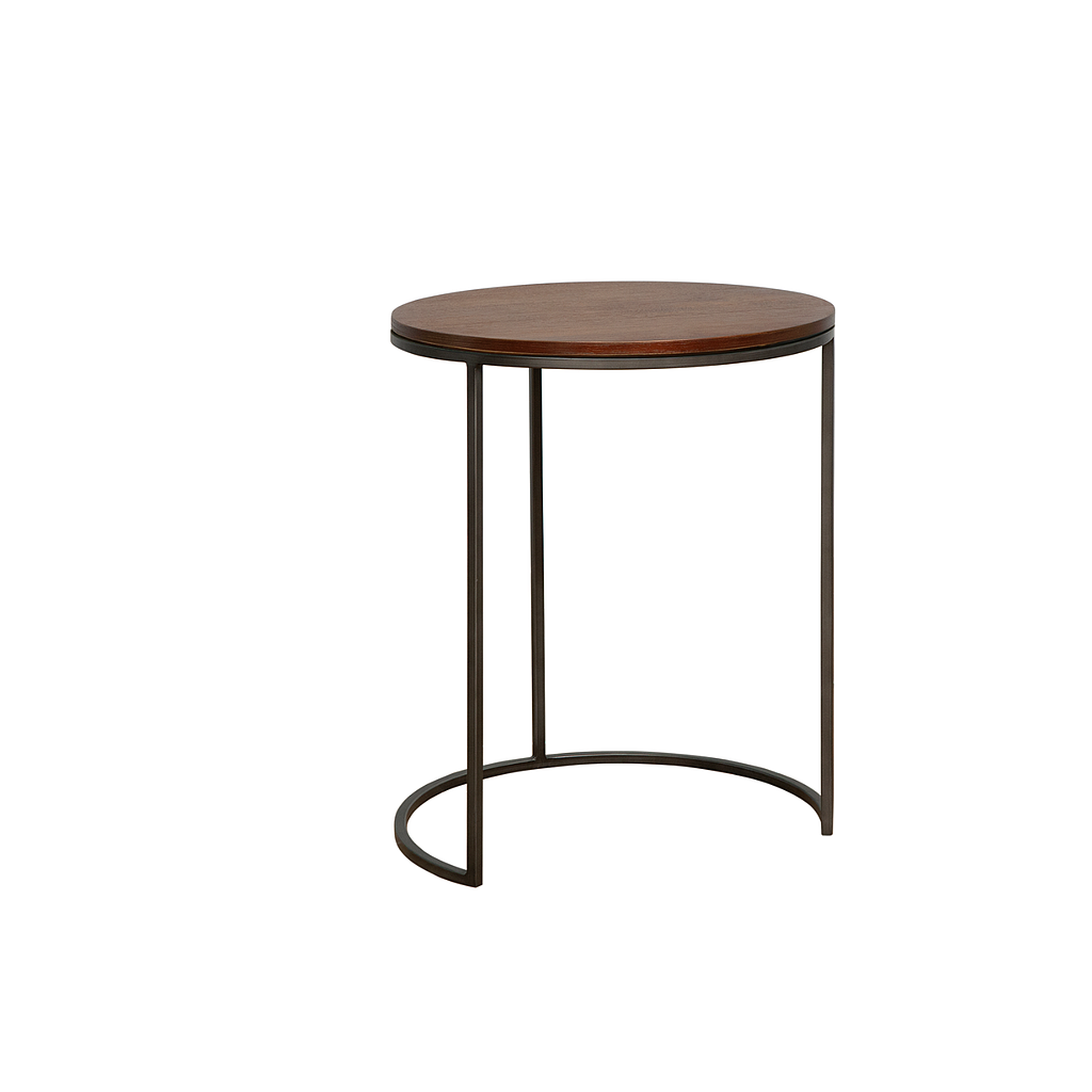 MOUNS - Side table Diam.45 x H55 - Vintage anthracite and Washed antic