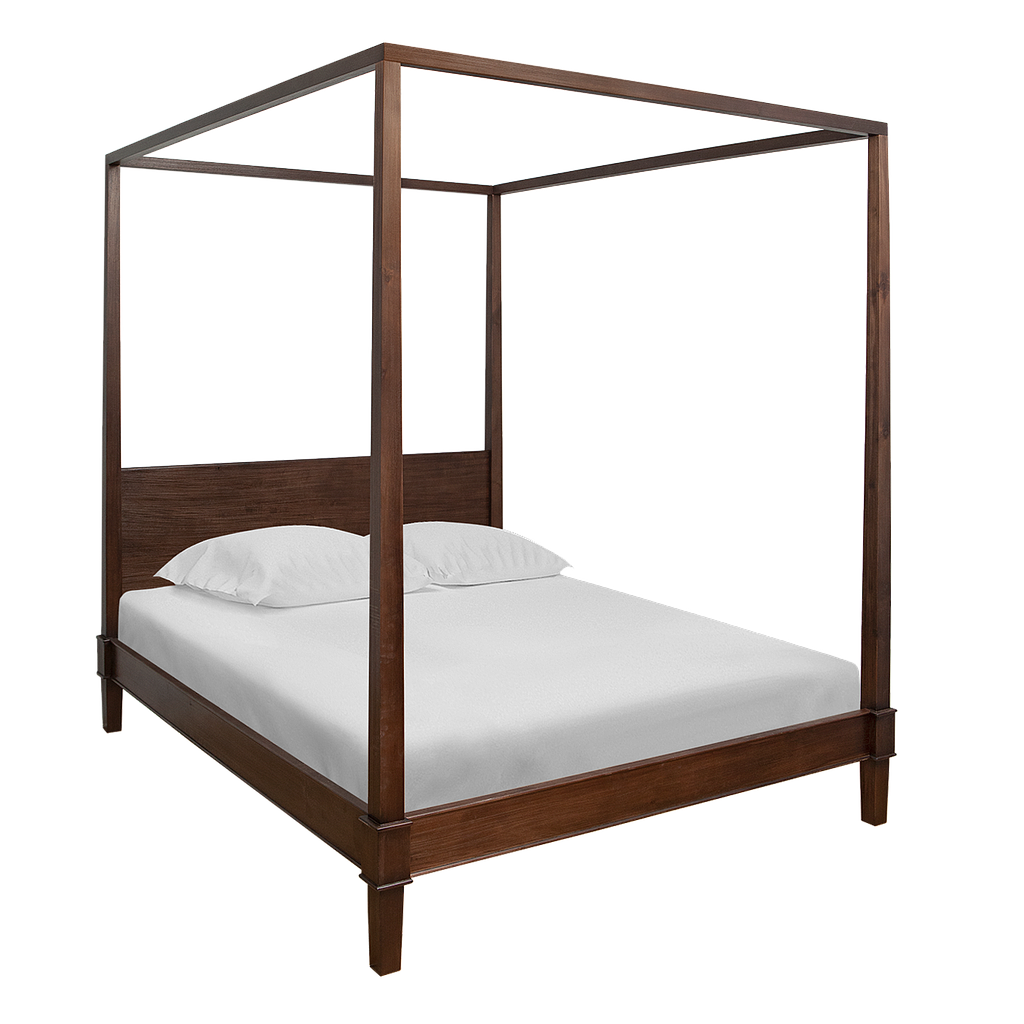 MENCE - Queen size bed (Mattress 160x200) - Mokka